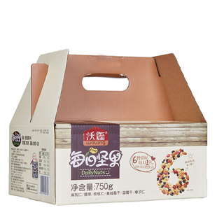 沃隆每日坚果卧龙一箱750g 沃龙30包袄隆旗舰店包邮官网整箱大包