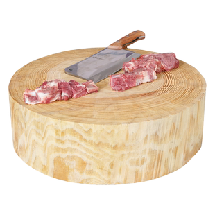 圆形松木砧板整块加厚商用菜墩实木家用厨房墩头抗菌切菜板商用