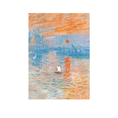 法式印象派+实木小船挂画