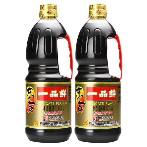 东古一品鲜酱油550ml/1L组合装家用调味提鲜黄豆酿造特级生抽豉油