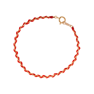 赛赛莉安新年正红色幸运红绳小众设计感14K包金轻奢手链个性礼物