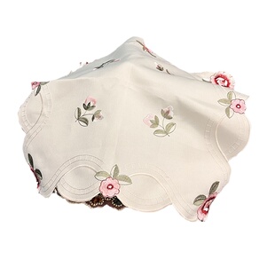 圆形茶盘盖布正方形茶具盖巾长方形茶杯防尘遮布杯架布艺盖布