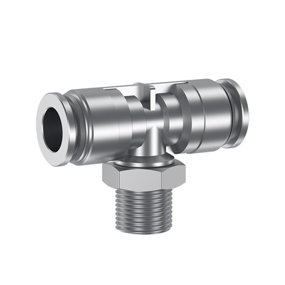 鸿雕T型正三通外螺纹气动接头