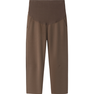 英氏孕妇休闲裤秋冬款百搭孕妇裤秋冬弹力保暖打底裤高腰托腹裤