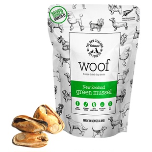 Woof冻干狗零食新西兰进口绿唇贻贝高蛋白营养幼犬通用零食50g