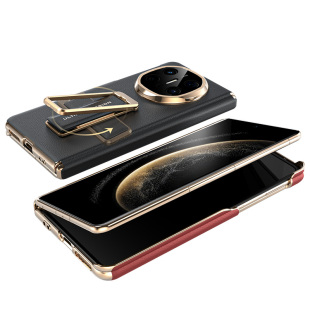 Balueus适用华为MateX6手机壳X6典藏版高端折叠屏MateX5真皮腕带支架保护套X5双屏镜头全包防摔X3新款外壳男