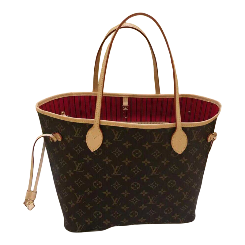 LV/女包NEVERFULL经典中号老花购物袋妈咪包托特子母包手提单肩包