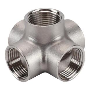 304不锈钢五通接头2/3/4分6分1寸1.2寸1.5寸内螺纹外丝牙水管配件