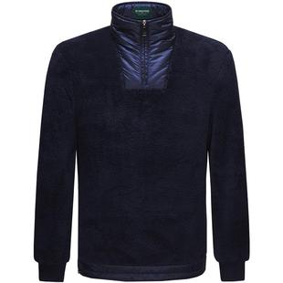 ByCreations柏品半高领珊瑚绒套头衫男纯色拼接抽绳收腰保暖外套