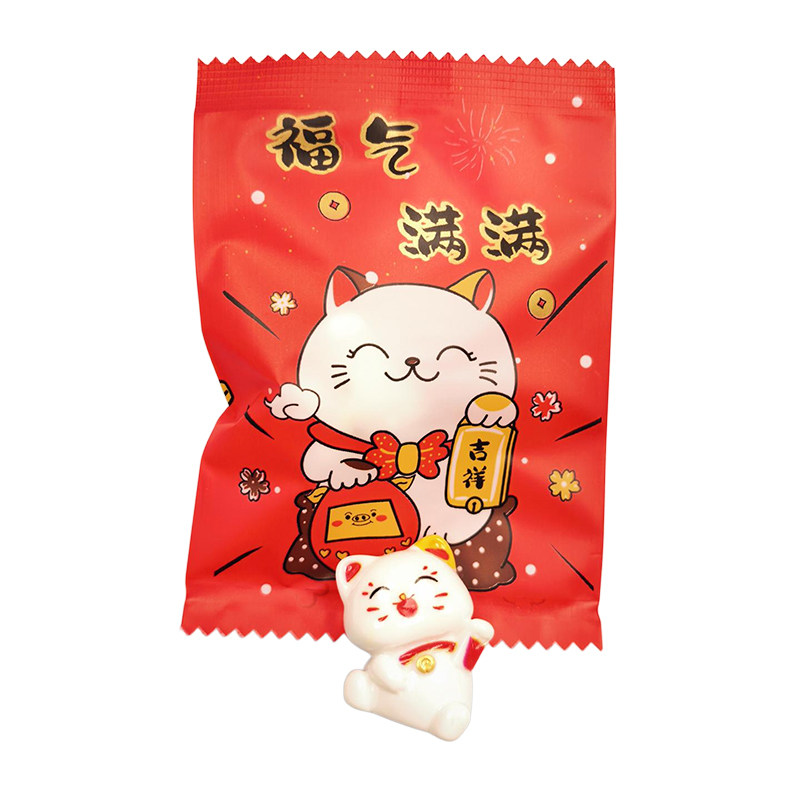 可爱招财猫盲袋立体发财猫装饰品办公室桌面小摆件儿童新年小礼物
