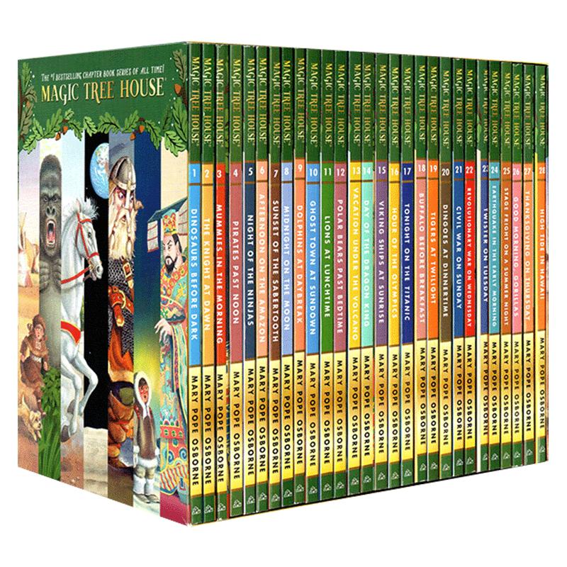 神奇树屋 1-28 套装 Magic Tree House 1-28 Boxset 新封面 礼盒装 英文原版儿童读物  进口分阶阅读巩固英语章节书英语书籍