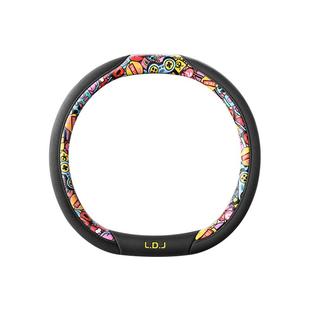 方向盘套国风国潮牌卡通网红女把套冬季保暖短毛绒翻毛麂皮绒把套