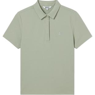 AIGLE艾高夏秋季DFT速干短袖吸湿运动POLO衫T恤女士法式蓝色上衣