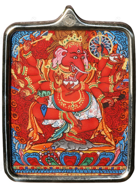 微唐吊坠手绘青海随身生肖小唐卡