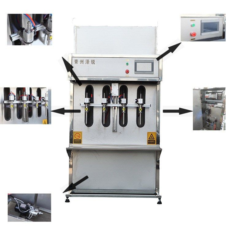 半自动灌装机 智能果汁饮料纯净水防冻液灌装机半自动防腐灌装机