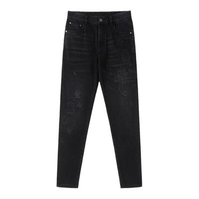 CNC男装经典印花牛仔裤男