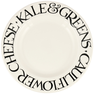 Emma Bridgewater黑吐司10.5英寸盘子釉下彩餐盘新emmabrigewater