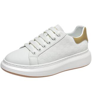 马克华菲男鞋夏季透气板鞋男款2025新款鞋子增高休闲鞋男士小白鞋