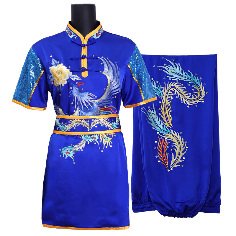 大业亨通武术表演服真丝凤凰男