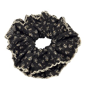 复古碎花大肠发圈女2025新款高级感高马尾扎头发绳后脑勺丸子头花