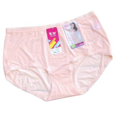 冰丝超薄纯色彩田中高腰女内裤
