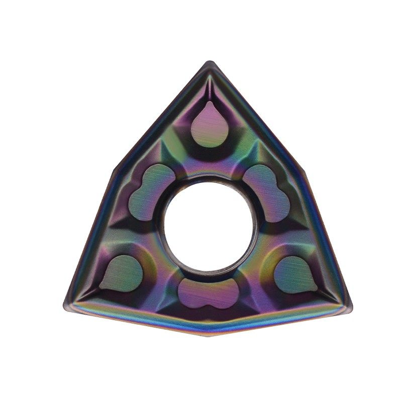 七彩外圆刀片硬钢淬火钢桃型三角外圆刀粒WNMG080408/TNMG160404