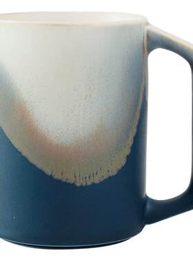 象上蓝色大容量水杯子陶瓷杯马克杯咖啡杯套装小众轻奢设计感礼盒
