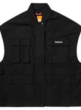 Timberland添柏岚运动户外女款防泼水休闲宽松工装马甲背心A6A89