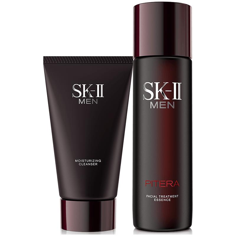 SK-II男士神仙水氨基酸洁面霜洗面奶护肤补水洁面礼盒skll sk2