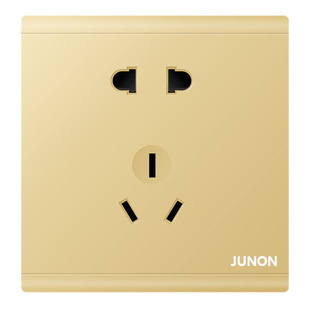 俊朗官方开关插座USB五孔86型家用墙壁多孔大板面板暗装天悦漠金