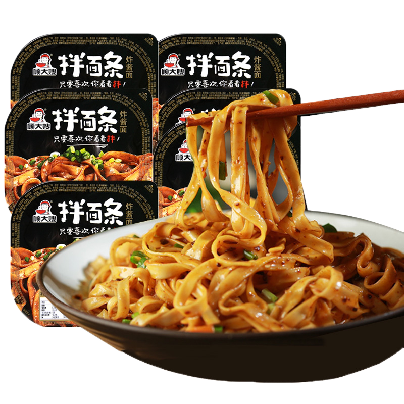 顾大嫂非油炸拌面条炸酱面桶装