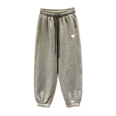 松紧腰宽松九分束脚哈伦裤女冬