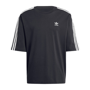 【自营】adidas阿迪达斯三叶草三条纹夏男大号剪裁短袖T恤 IZ1832