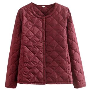 暗扣轻薄羽绒棉衣加肥加大码女装中年妈妈秋冬季新款棉袄内胆棉服