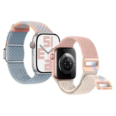 适用苹果手表applewatch S10/11手表带9磁吸扣编织滑扣腕表带iwatch ultra2/3运动S8智能S7小众6创意5透气se