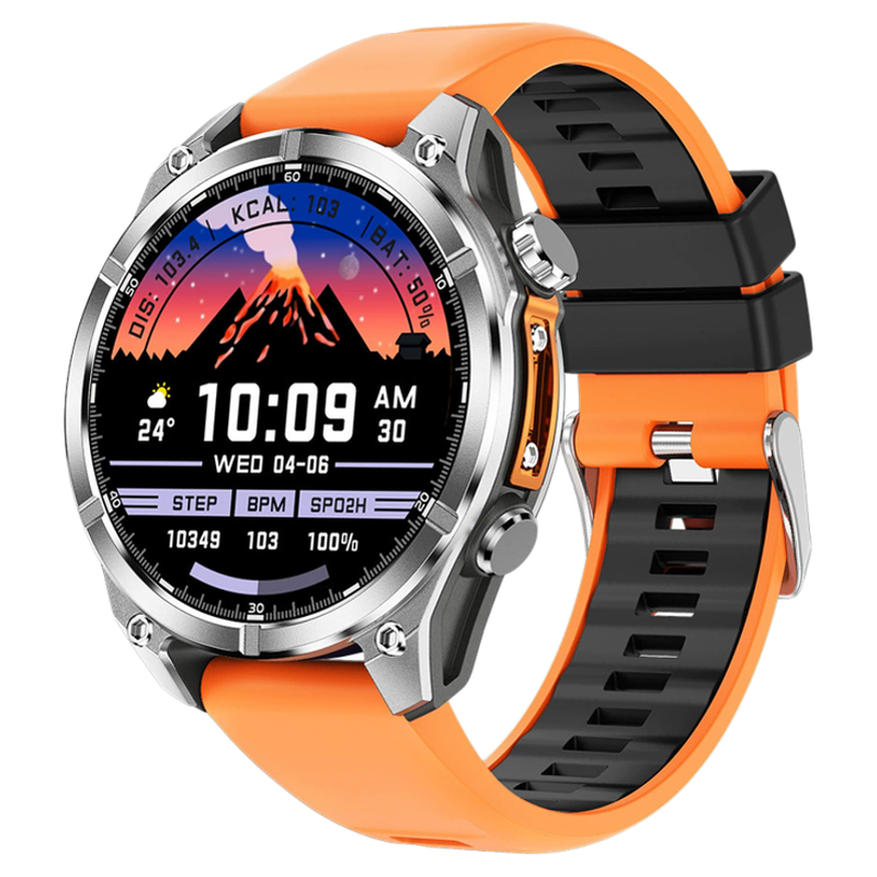 新款HD300智能手表户外运动3ATM防水带手电筒海拔GPS轨迹健康监测