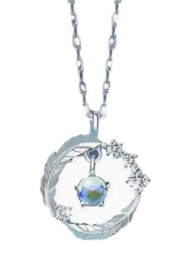 儿童闺蜜水晶项链宫廷风日月心形