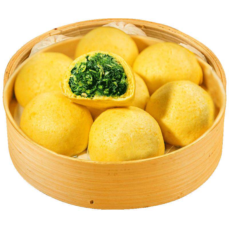 黄金荠菜粗粮菜团子蒲公英玉米包子野菜全麦杂粮窝窝头早餐半成品