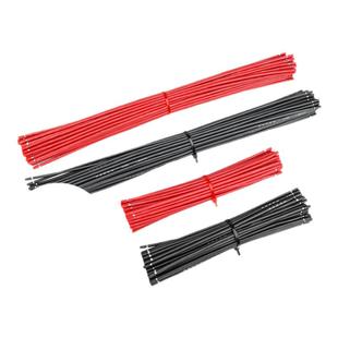 线仔跳线电子连接线双头线导线镀锡铜线15 30 50cm高温硅胶线黑色