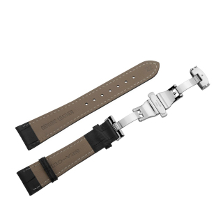 正品海鸥手表原装真皮蝴蝶扣表带配件通用20 18 22MM