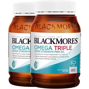 【自营】BLACKMORES澳佳宝3倍omega深海鱼油胶囊*2澳洲保健品补脑
