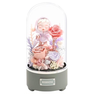 ROSEKISS永生花礼盒玫瑰花束新年情人节送女生朋友生日礼物高级感