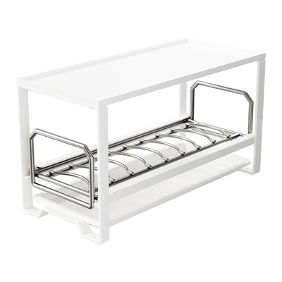 抽屉式碗碟收纳架不锈钢沥水架