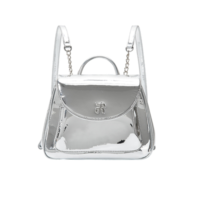 ANGELSKY小众银色链条双肩包