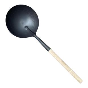 精品特厚黑铁勺送木柄建筑神器瓦工贴砖挖灰土家用喂猪勺子水舀子