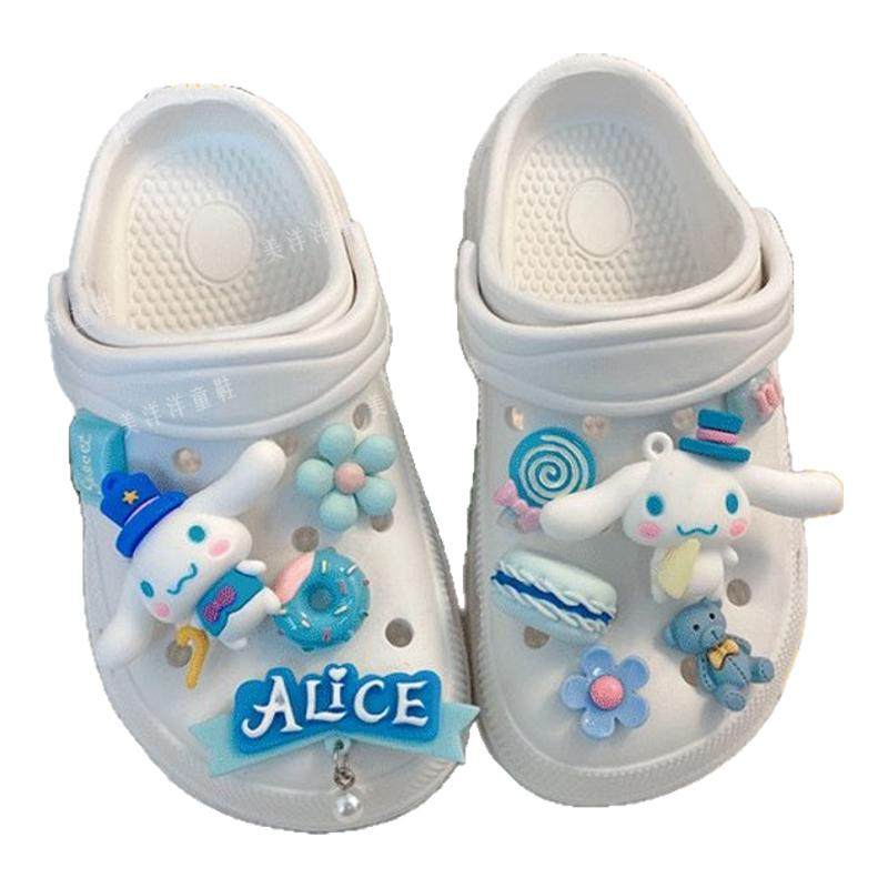 女童拖鞋外穿防滑2026新款夏季女孩一体凉拖小孩儿童室外洞洞鞋女