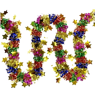 2米长加密毛条彩带拉花 幼儿园教室舞台布置彩带圣诞装饰元旦拉花