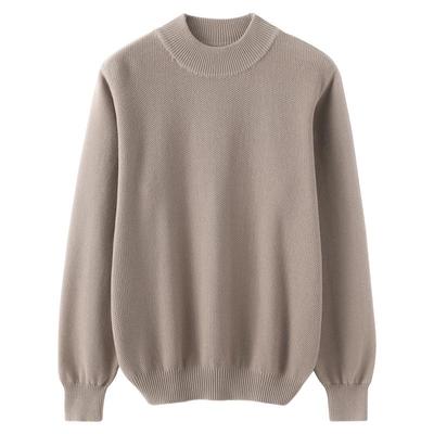 套头纯棉线圆领打底针织衫