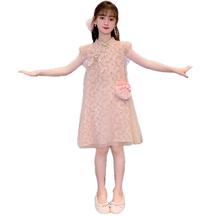 女童旗袍连衣裙2026新款夏季儿童洋气国风公主裙女孩汉服夏天裙子