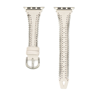 iserisewatch适用苹果手表10代iwatchs11新款小众表带高级applewatchs8表带SE夏真皮6链条7透气创意SE男女生